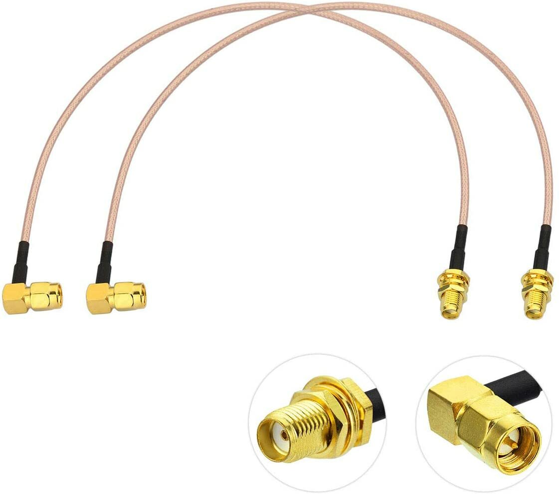 2x Antenna Extension Cable SMA 30cm For 4G LTE Router Cell Phone Signal 