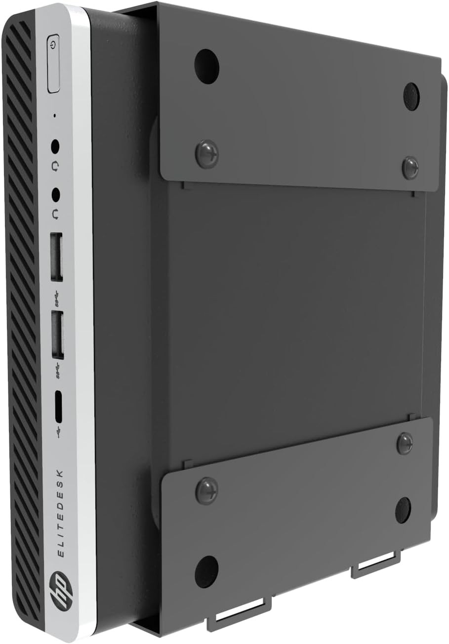 Wall Mount with HP EliteDesk, ProDesk, Mini Desktops - Steel Mount for Wall, ...
