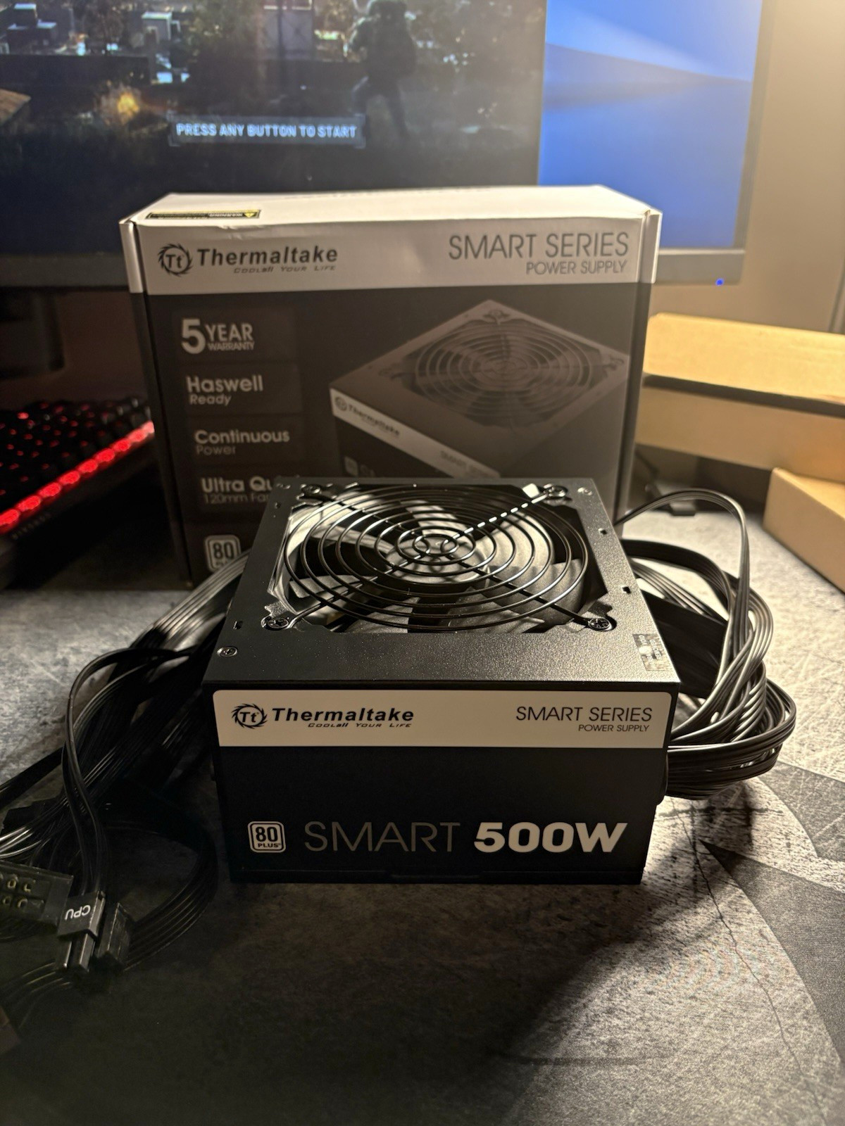 Thermaltake Smart Series 500W ATX 80 PLUS Power Supply, Black, 1 Fan
