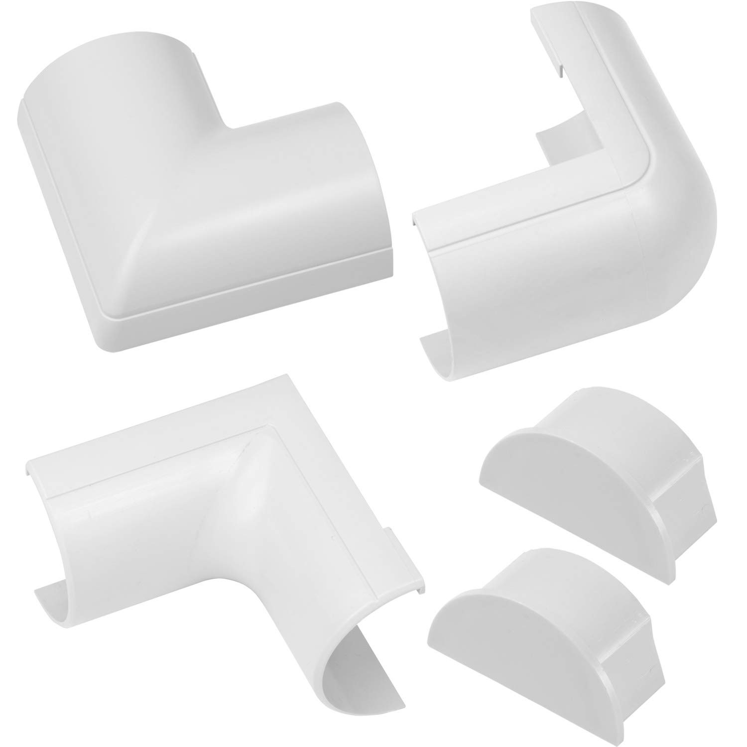 D-Line Large Cable Raceway Accessory Pack, Join 2in x 1in Accessories, White 