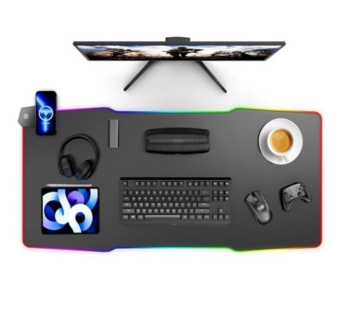 Extra Large Gaming Mouse Pad, Wireless Charging XL Mousepad, Sealed, 35.5“15.8”