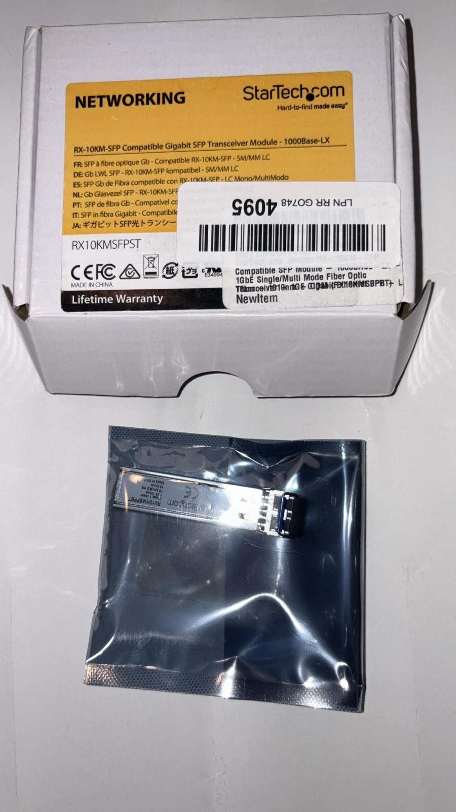 Startech Rx-10KM-SFP Compatible Gigabit SFP Transciever Module 1000Base-LX