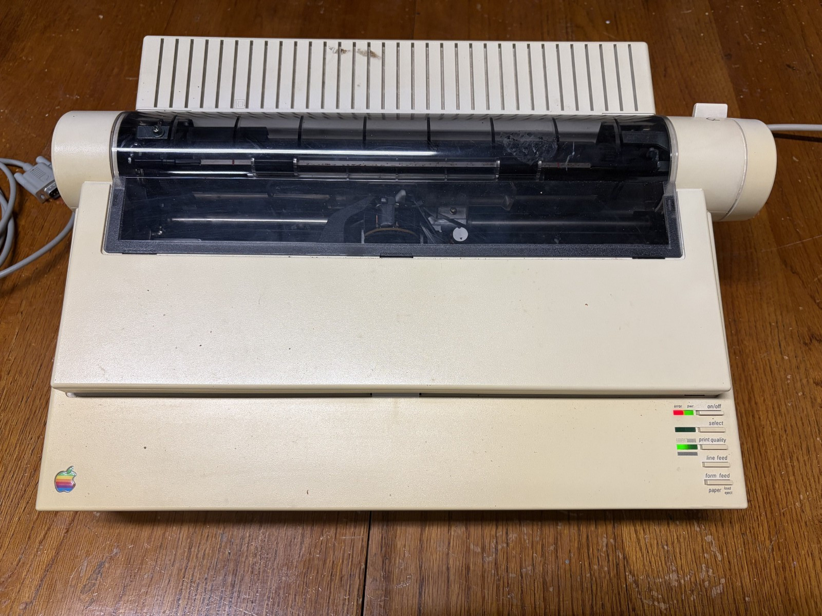 Vintage Apple ImageWriter II Dot-Matrix Printer w/Cords,Box & Manual Powers On