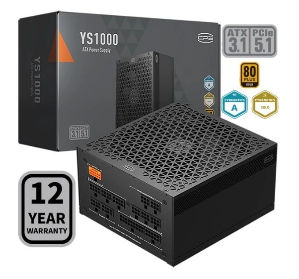 PCCOOLER YS1000 1000W 80 Plus Gold Cert. Fully Modular PSU PCIe 5.1 & ATX 3.1