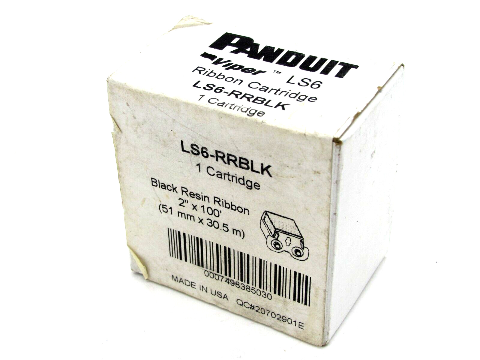 NEW SEALED PANDUIT LS6-RRBLK CARTRIDGE BLACK RESIN RIBBON LS6RRBLK
