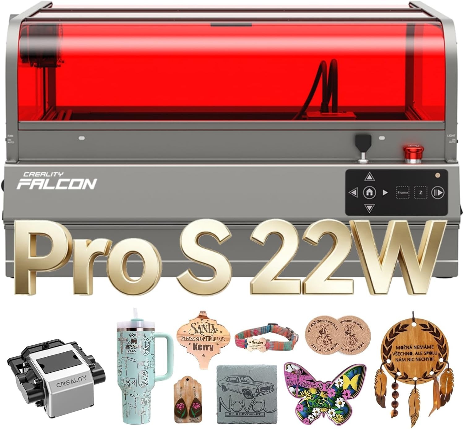 Creality Falcon2 Pro 22W Enclosed Laser Engraver For DIY Wood Metal