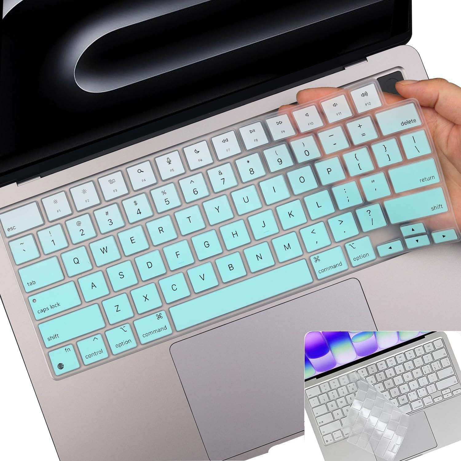 2 Pack Colorful Keyboard Cover for 2026-2021 Macbook Pro 14" 16" M5 M4 M3 M2 M1