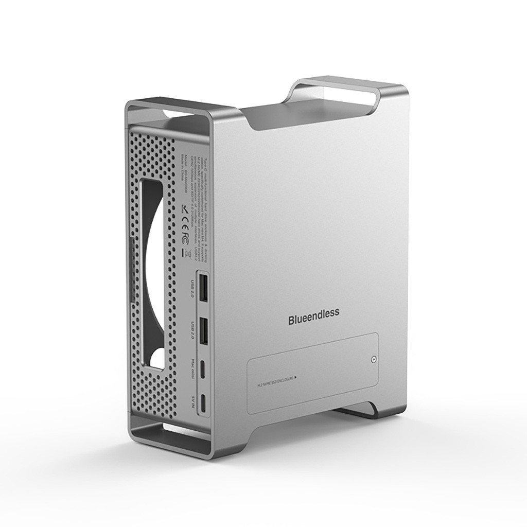 (Blueendless) Compatible with Mac mini NVMe hard drive enclosure Type-C docking