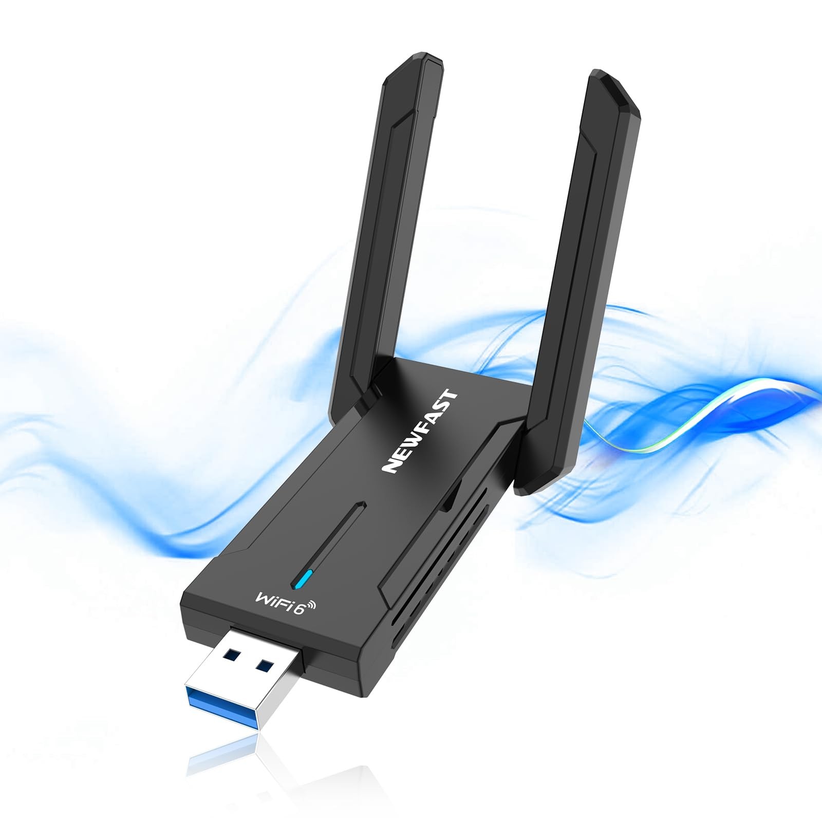 NEWFAST AXE5400 USB WiFi 6 Adapter for Desktop PC NFU353, TriBand Wireless Ne...