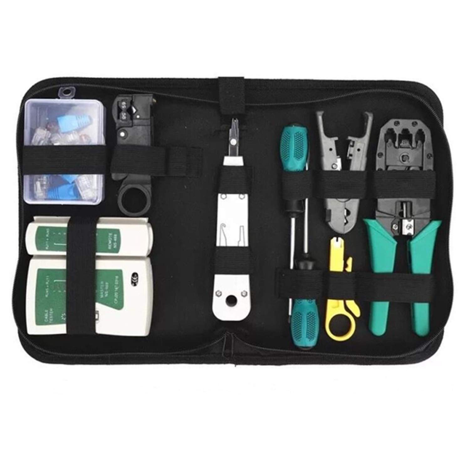 Gaobige Network Tool Kit for Cat5 Cat5e Cat6, 11 in 1 Ethernet Crimper Kit