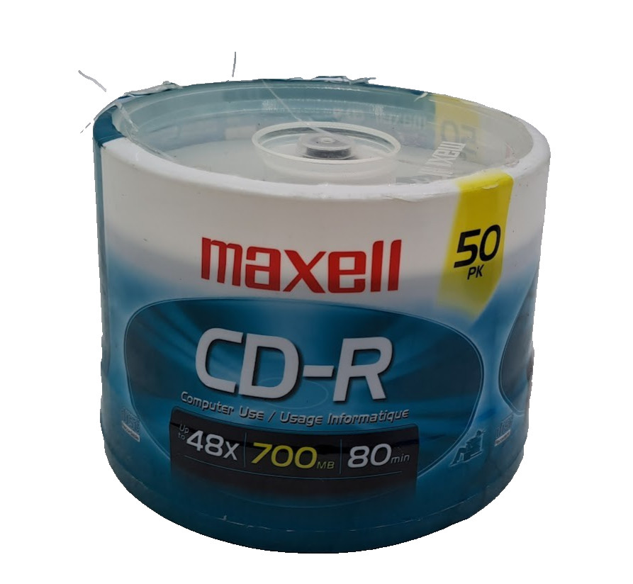 MAXELL CD-R COMPUTER USE/USAGE INFORMATIQUE UP TO 48X 700MB 80 MIN 50PK