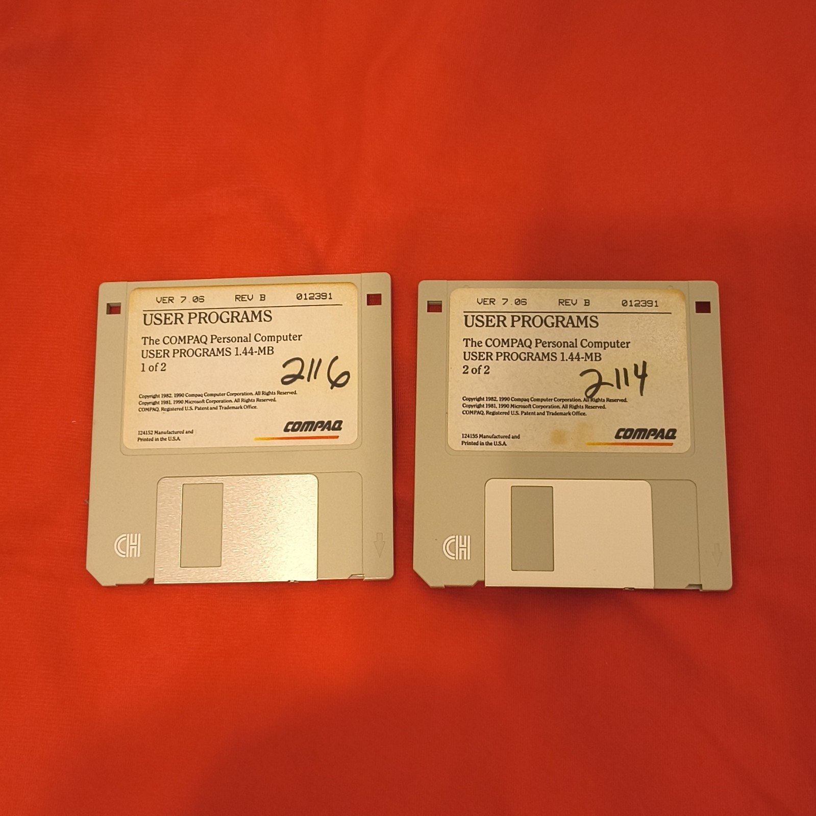 Vintage 1993 Compaq  User Programs .Disc 1-2 Complete Used Untested
