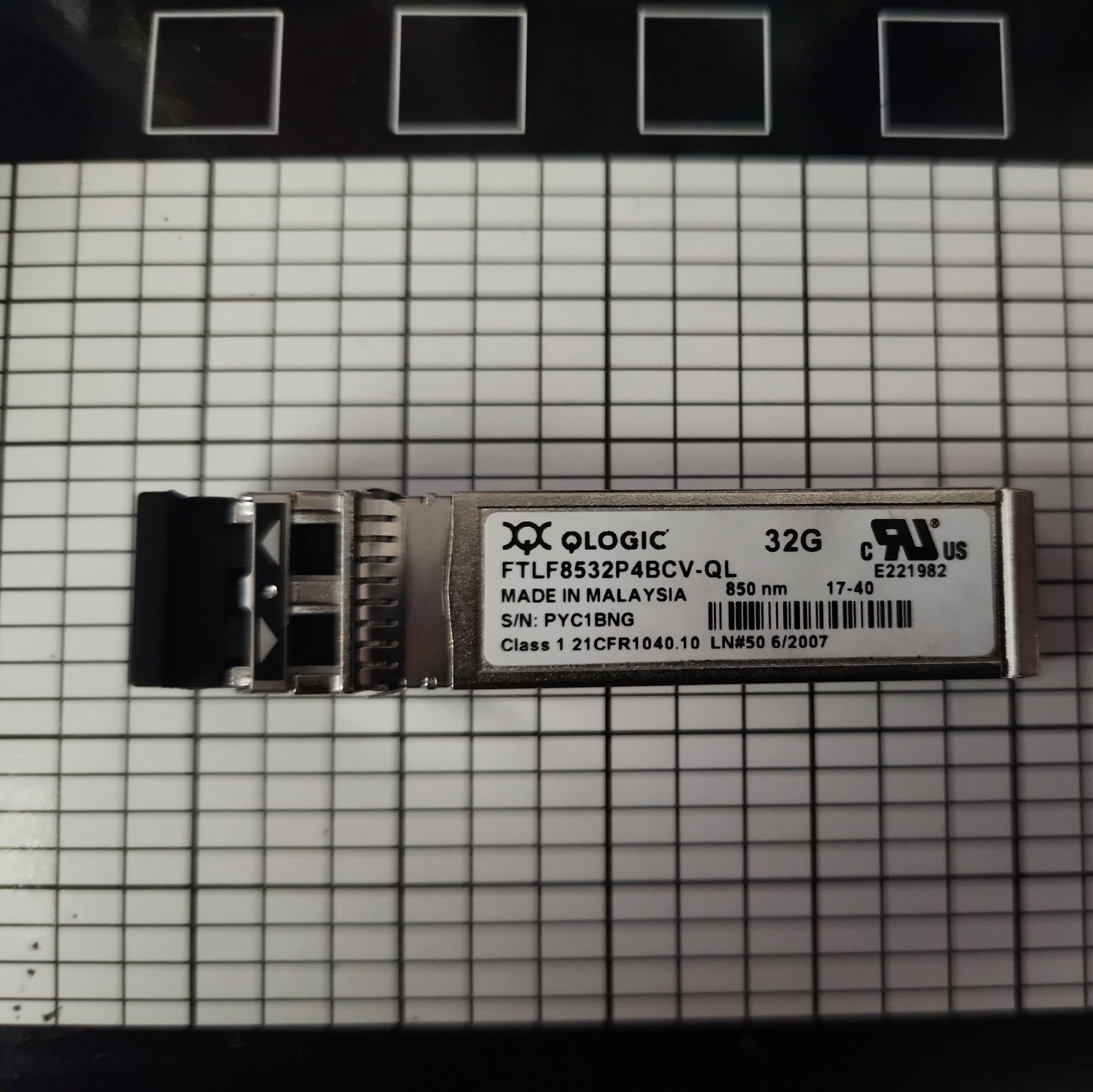 QLOGIC FTLF8532P4BCV-QL SFP+ 32Gb FC SW Module OM4 OM3 OM2 DUPLEX LC