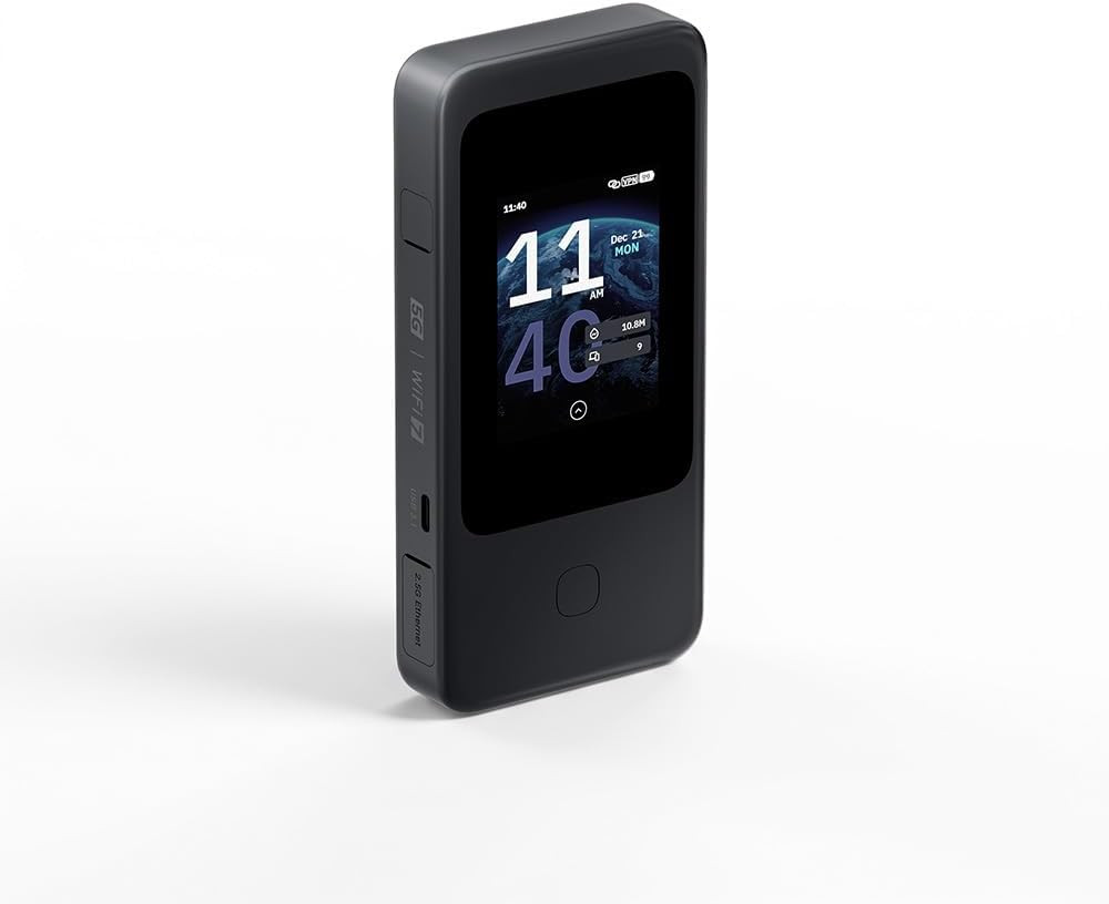 GL-E5800 NA MUDI 7 5G Tri-Band Wi-Fi 7 Travel Router with eSIM