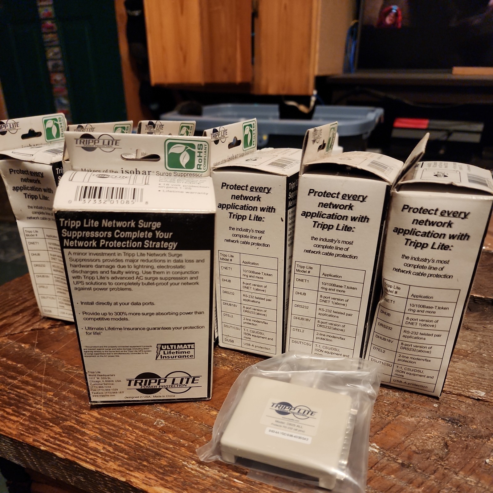 Tripp Lite LOT DSUT1CSU Network Surge Inline Protector For T1/ISDN  RJ11/45/48