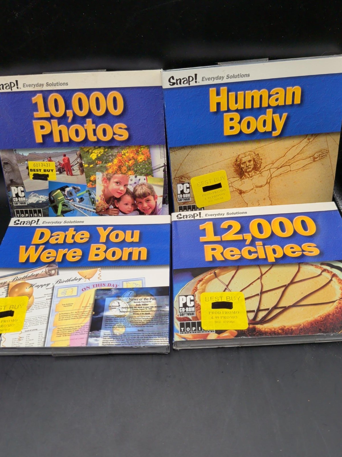 Snap Everyday Solutions PC CD-ROM Software Lot of 4 Sealed Vintage Windows