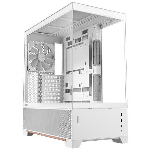 Antec C6 WOOD - White, Mid Tower, ATX/Micro-ATX/ITX, Tempered Glass, USB-C 10...