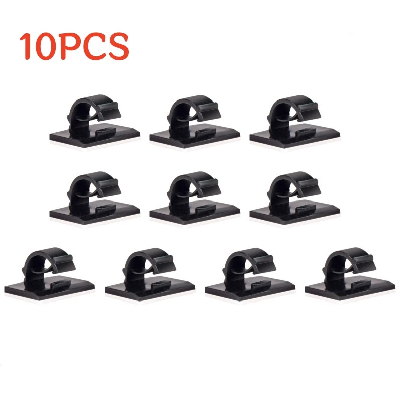150/10PCS Clamp Wire Organizer Self-Adhesive Fixed Unmarked Wire Clip Punch-Free