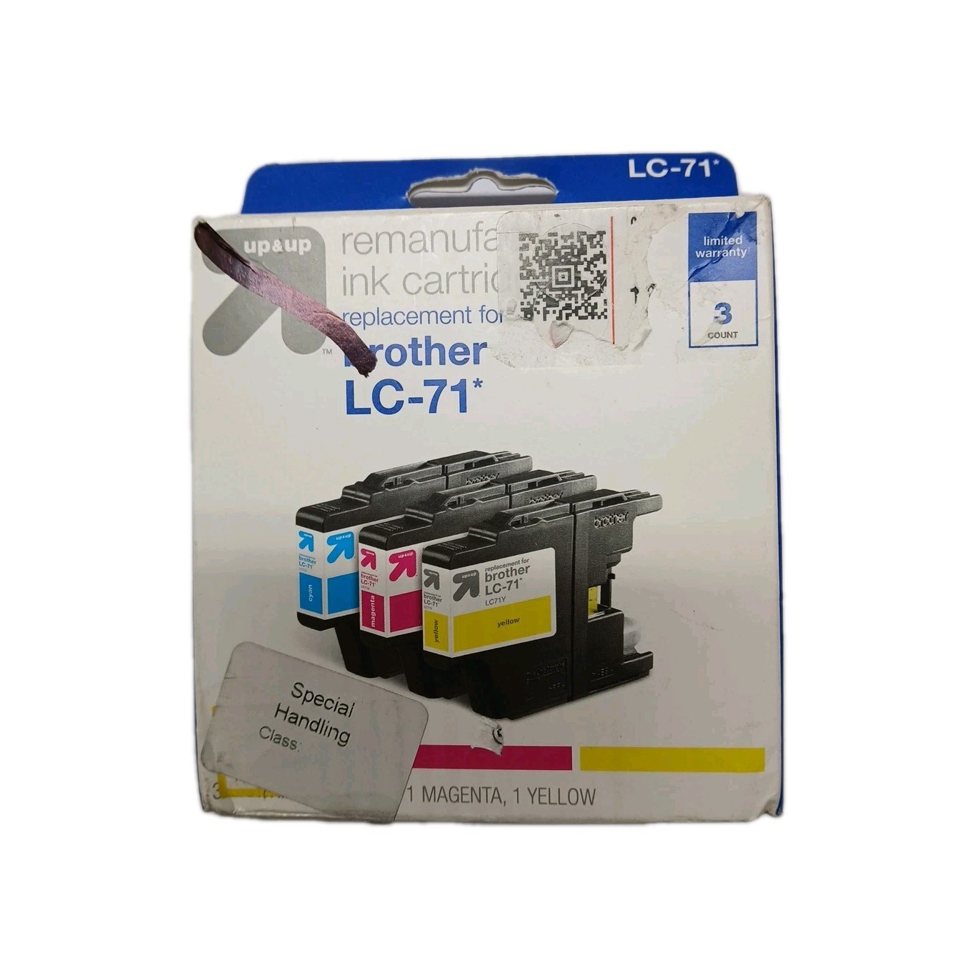 New Up & Up Reman Ink Cartridges for Brother LC-71 Tri-color 1 Box