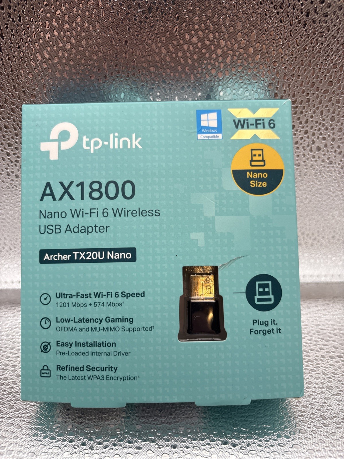 TP-Link AX1800 Nano Wi-Fi 6 Wireless USB Adapter Black Archer TX20U Dual Band