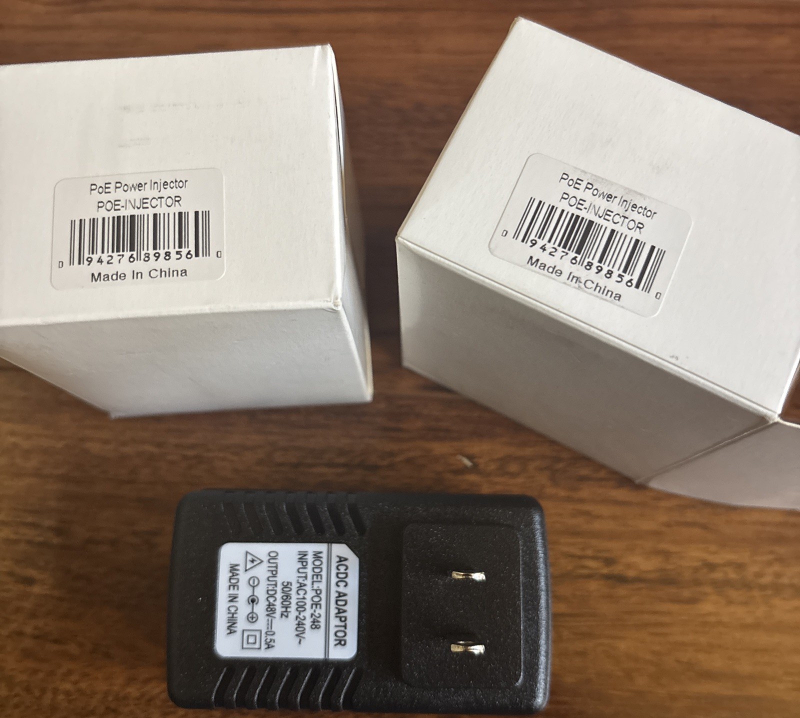 48V/0.5A POE Wall Plug Injector Ethernet Adapters (2 new) PoE Power Supply