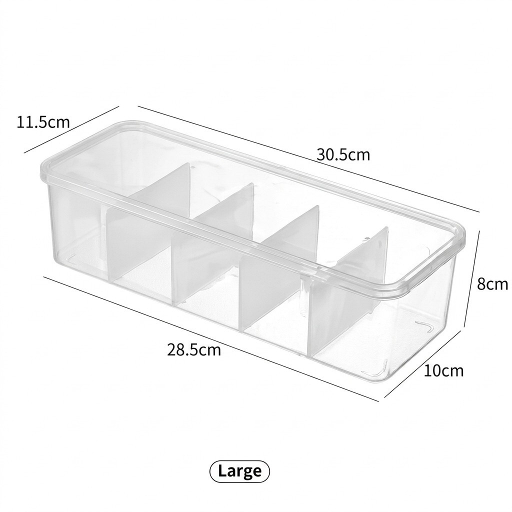 Transparent Cable Organizer Storage Box with Lid Dustproof Data Cord Wire Holder