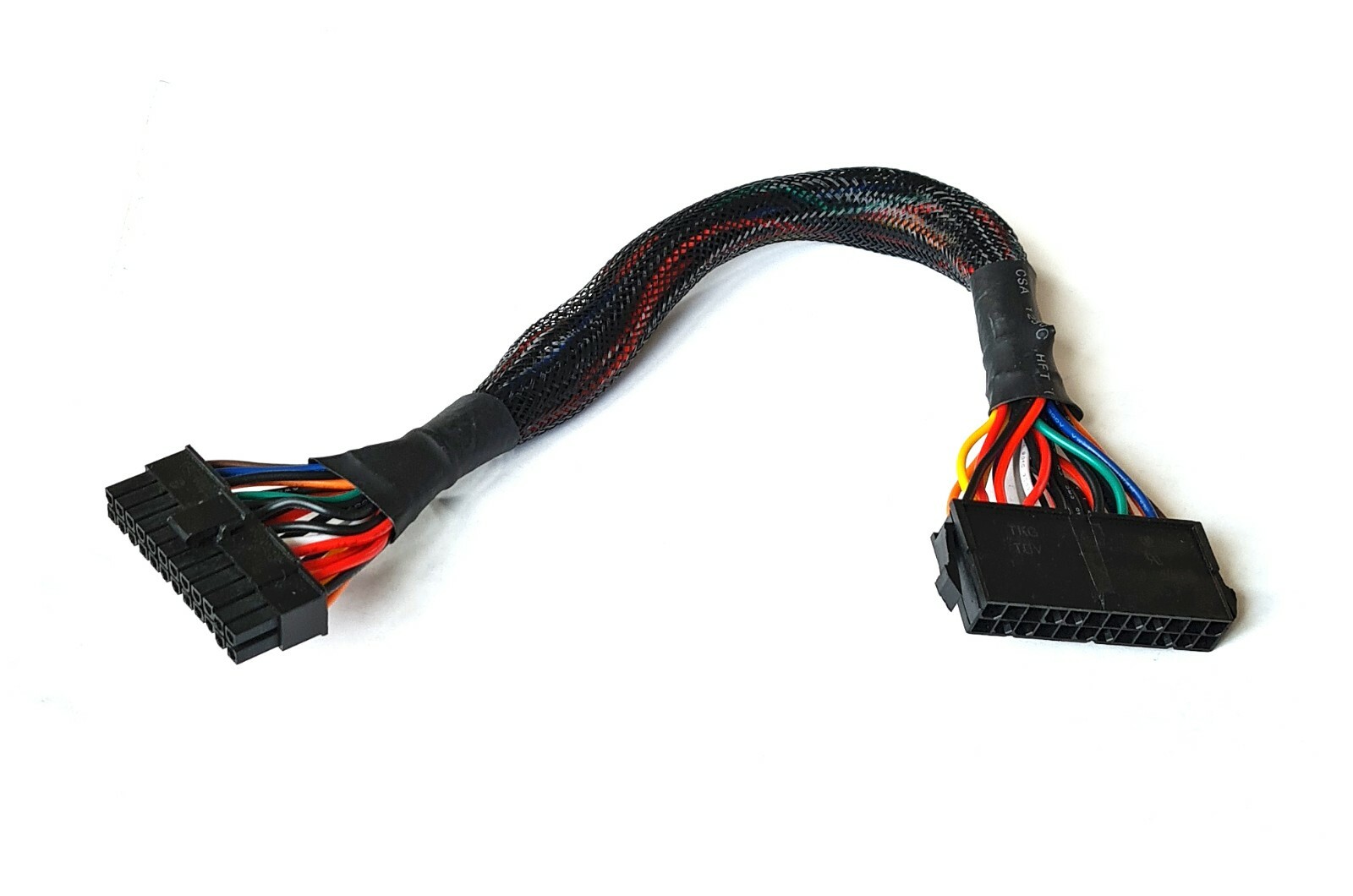 Motherboard ATX 24 pin Extension Cable 24 pin to 20+4 pin 13.5" 18 AWG Sleeved