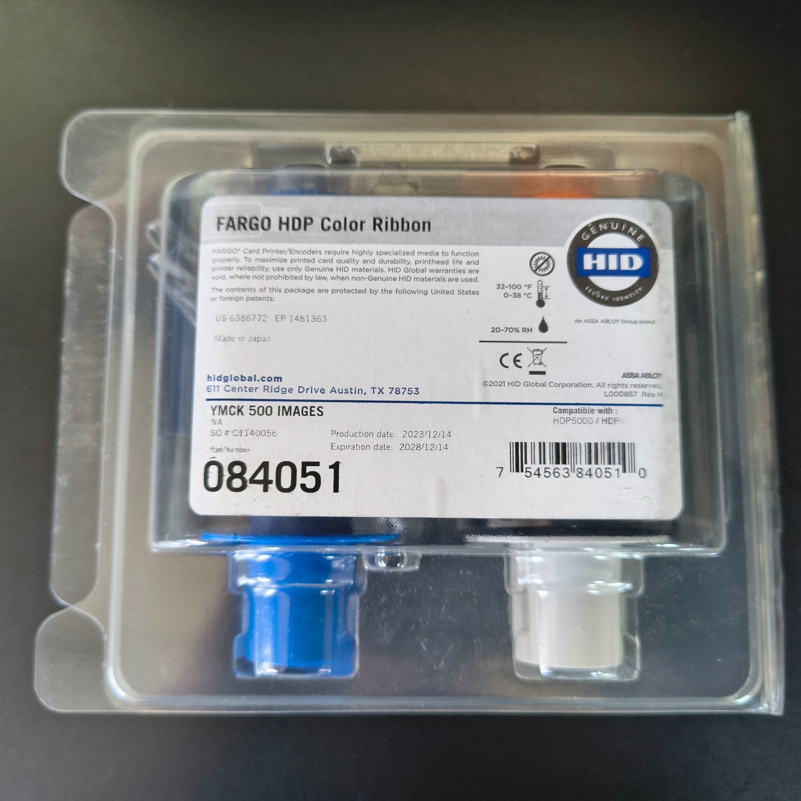 Fargo 084051 HDP Color Ribbon for HDP5000 - Dec 2028 Expiration, NEW