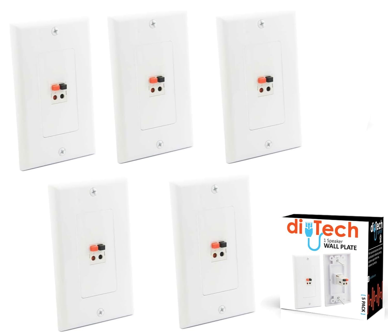 Premium Speaker Wall Plate Spring Loaded Audio Plate For Home Theater Mount Spea