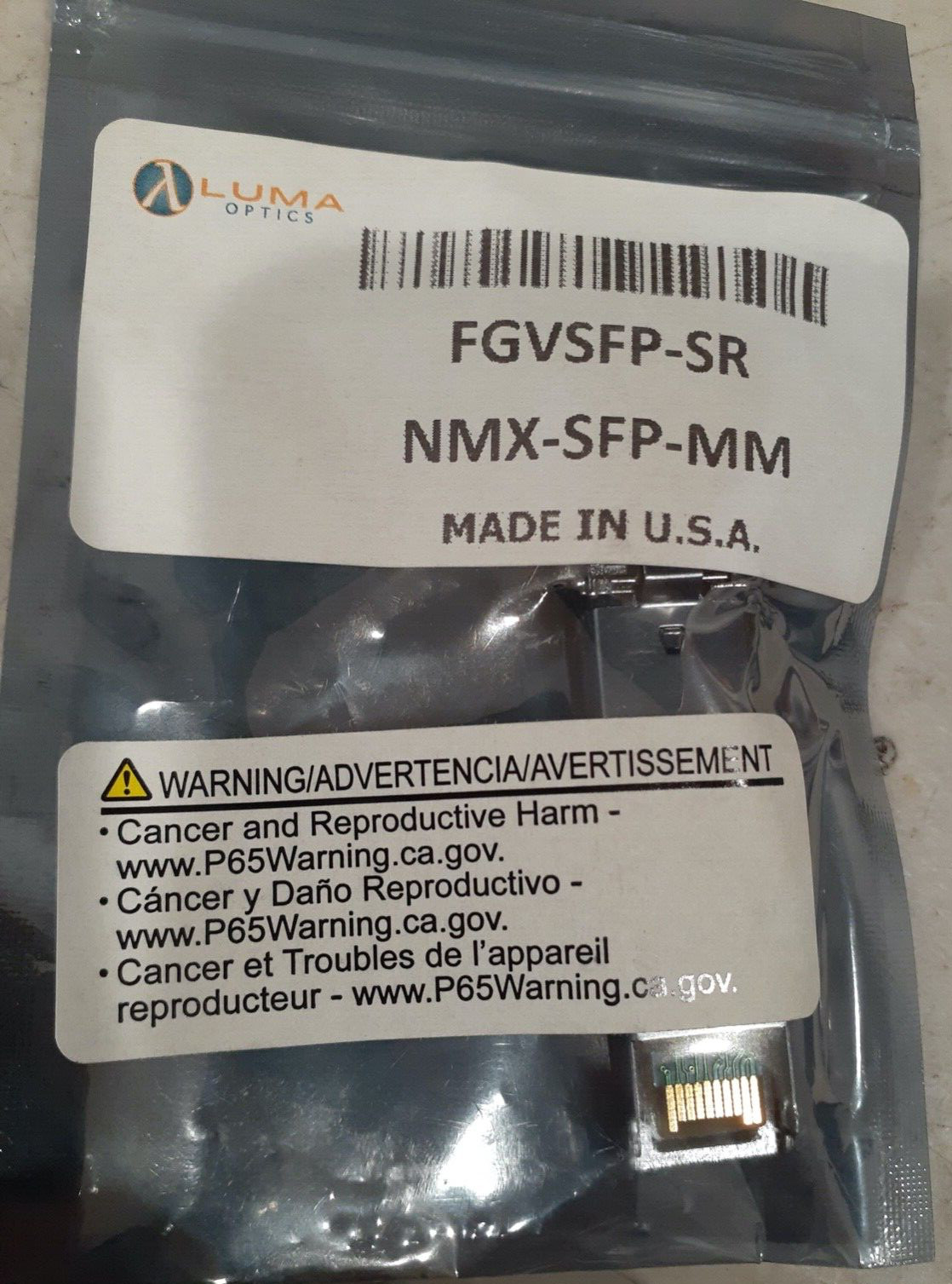 AMX FGVSFP-SR NMX-SFP-MM Multi-Mode 10-Gbps SFP Fiber Transceiver Module