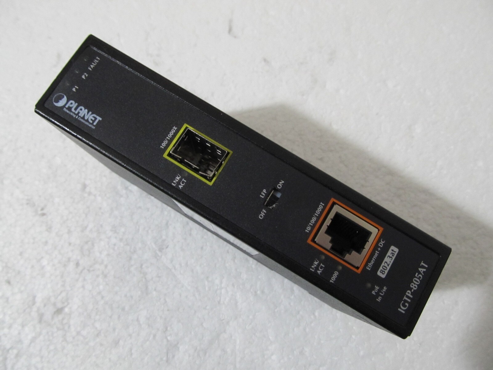 PLANET TECHNOLOGIES IGTP-805AT  Industrial MEDIA CONVERTER 802.3at PoE