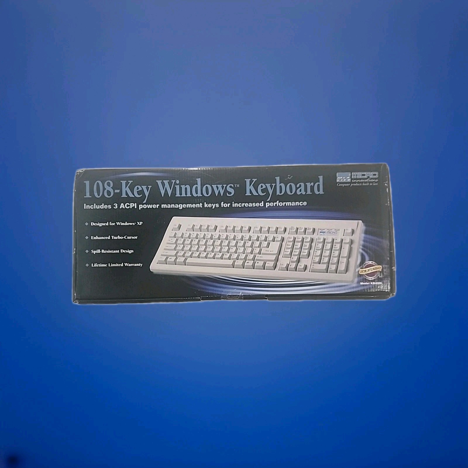 Micro Innovations 108 Key Windows Keyboard Model KB400i PS/2 Standard Wired