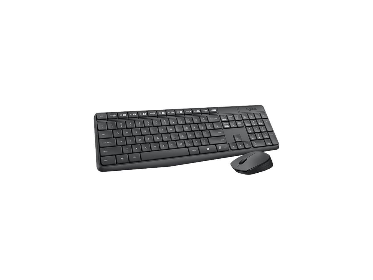 Logitech MK235 Wireless Keyboard and Mouse Combo for Windows, 2.4 GHz Wireless U