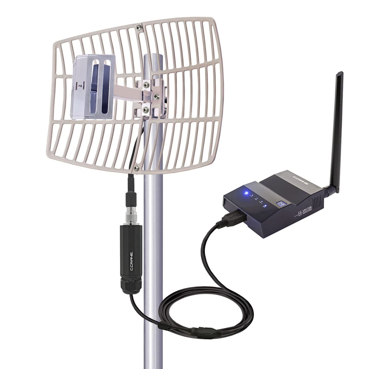 C.Crane CC Vector Extended Long Range WiFi Receiver System  Works with All De...