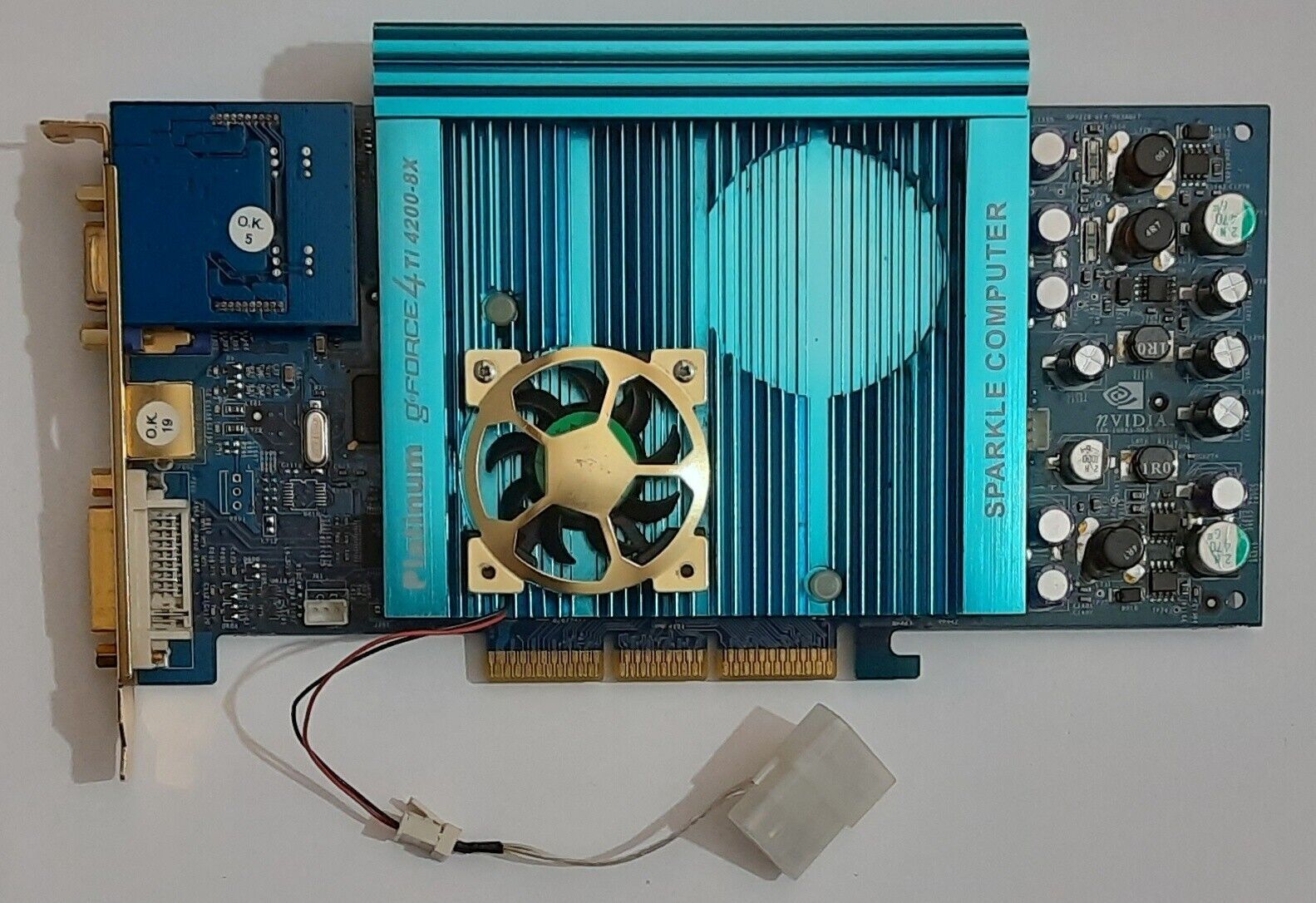 Sparkle SP7228-PT AGP Graphics Card (GeForce4 Ti 4200-8x, 128MB, Retro, 2003)