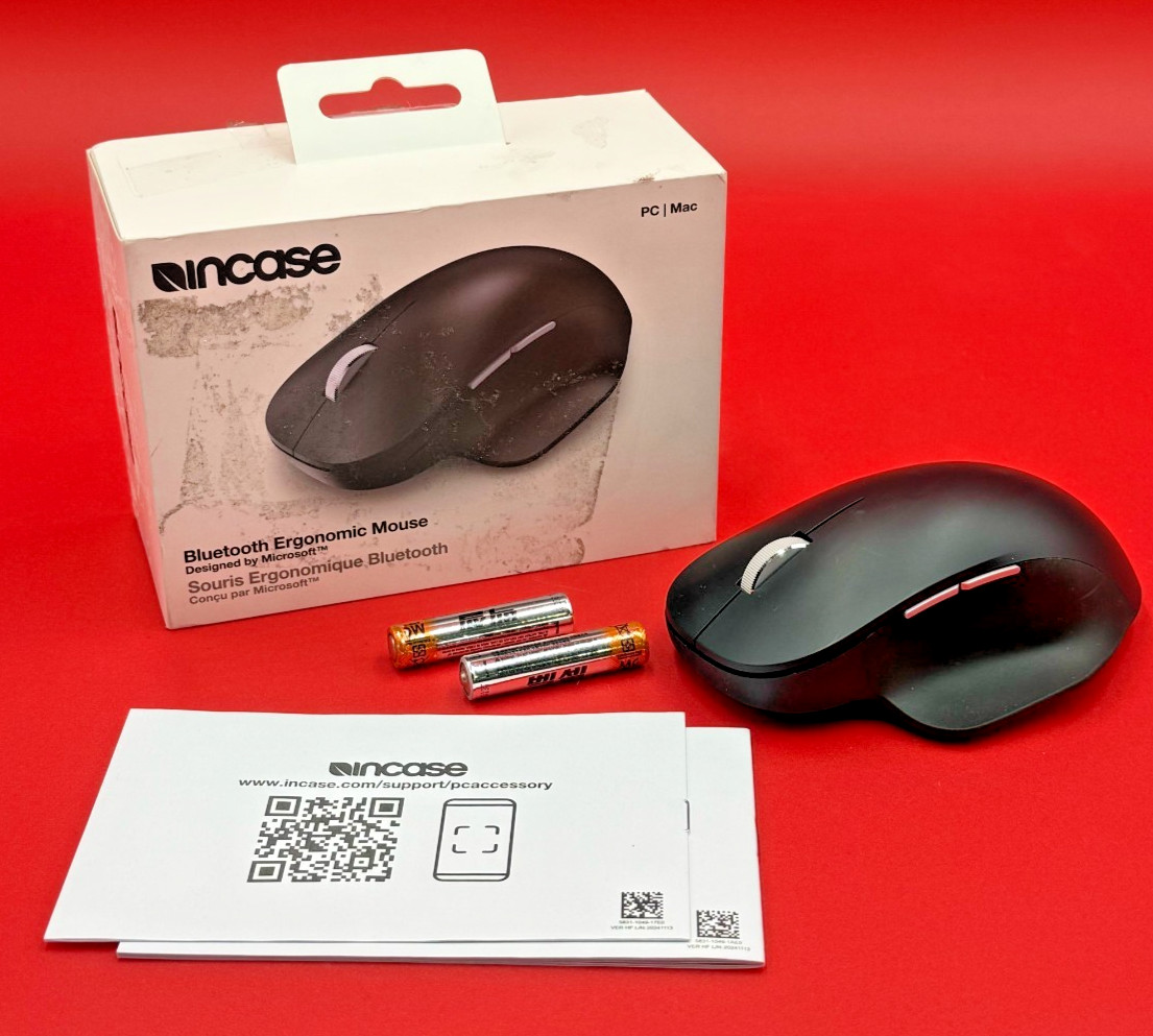 Incase Bluetooth Ergonomic Mouse Designed by Microsoft Wireless Black
