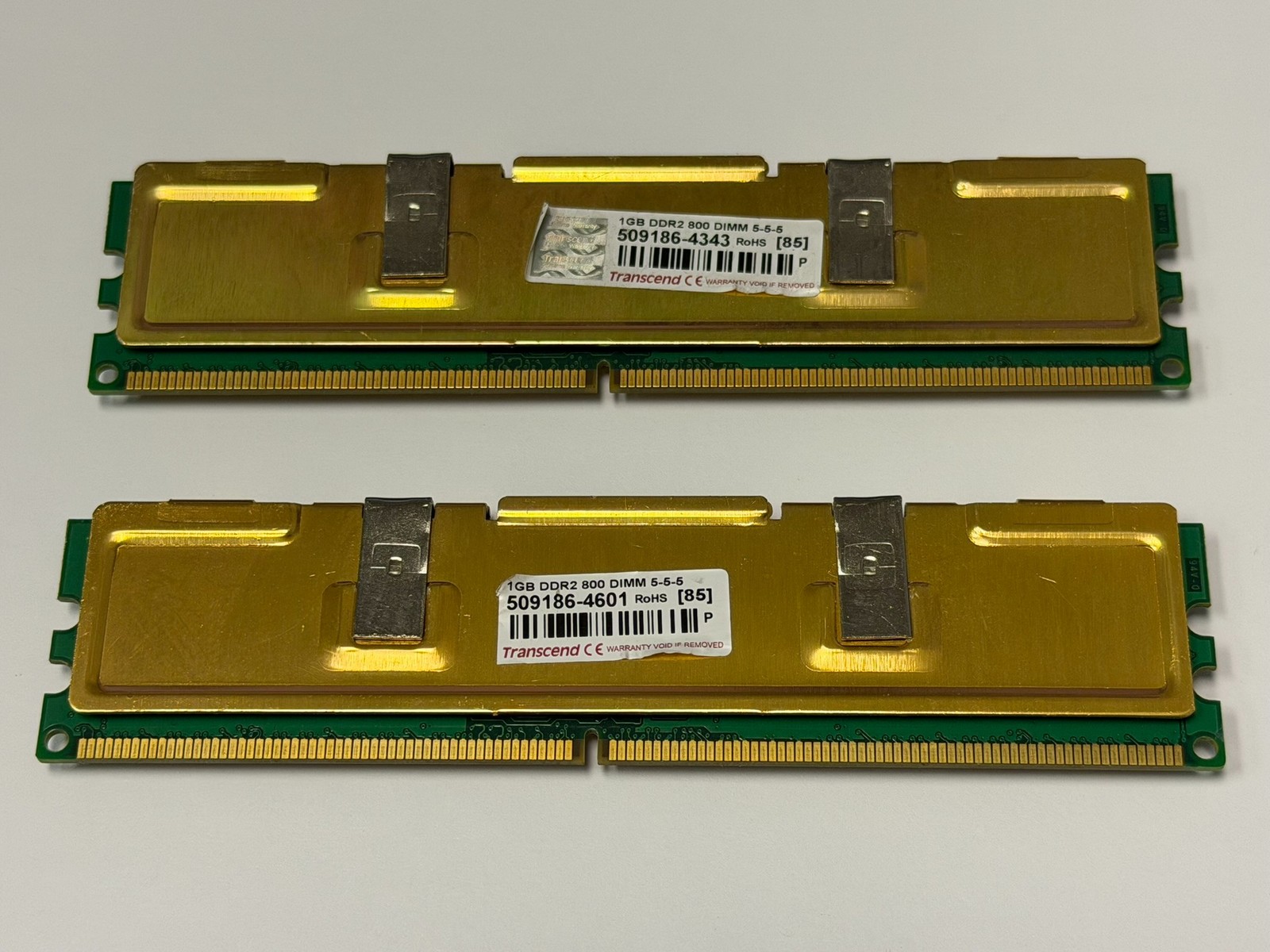 Transcend 2GB (1 x 1GB) PC2-6400 DDR2 800 DIMM RAM 509186-4601