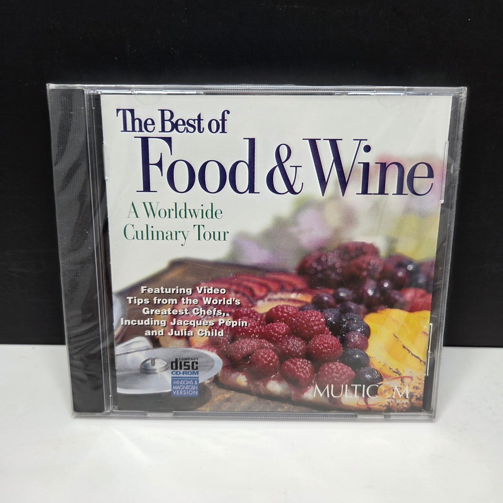 Multicom Best of Food & Wine CD-ROM 1995 PC Mac Julia Child Jacques Pepin Sealed