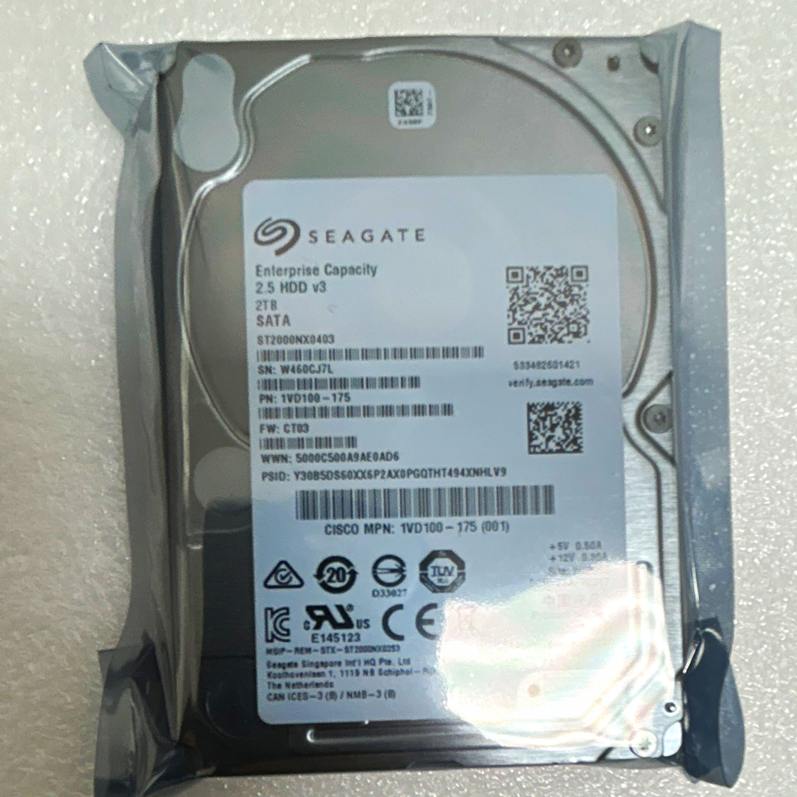 Seagate Enterprise Capacity 2TB 2.5in SATA Internal HDD ST2000NX0403