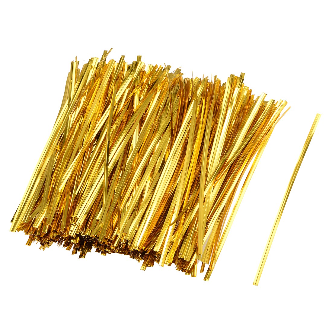 Long Strong Twist Ties 4 Inches Quality Plastic Closure Tie Golden 500pcs