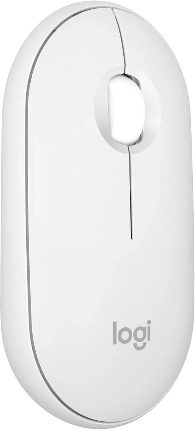 Logitech Pebble Slim Sleek White Mouse Dual Connectivity Bluetooth Wireless/USB