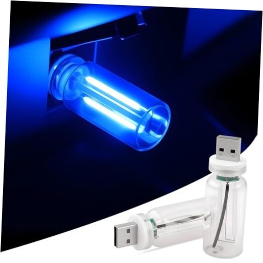 2 PCS Car USB Lights, Plug-in Retro Car Atmosphere Lamp with Touch blue