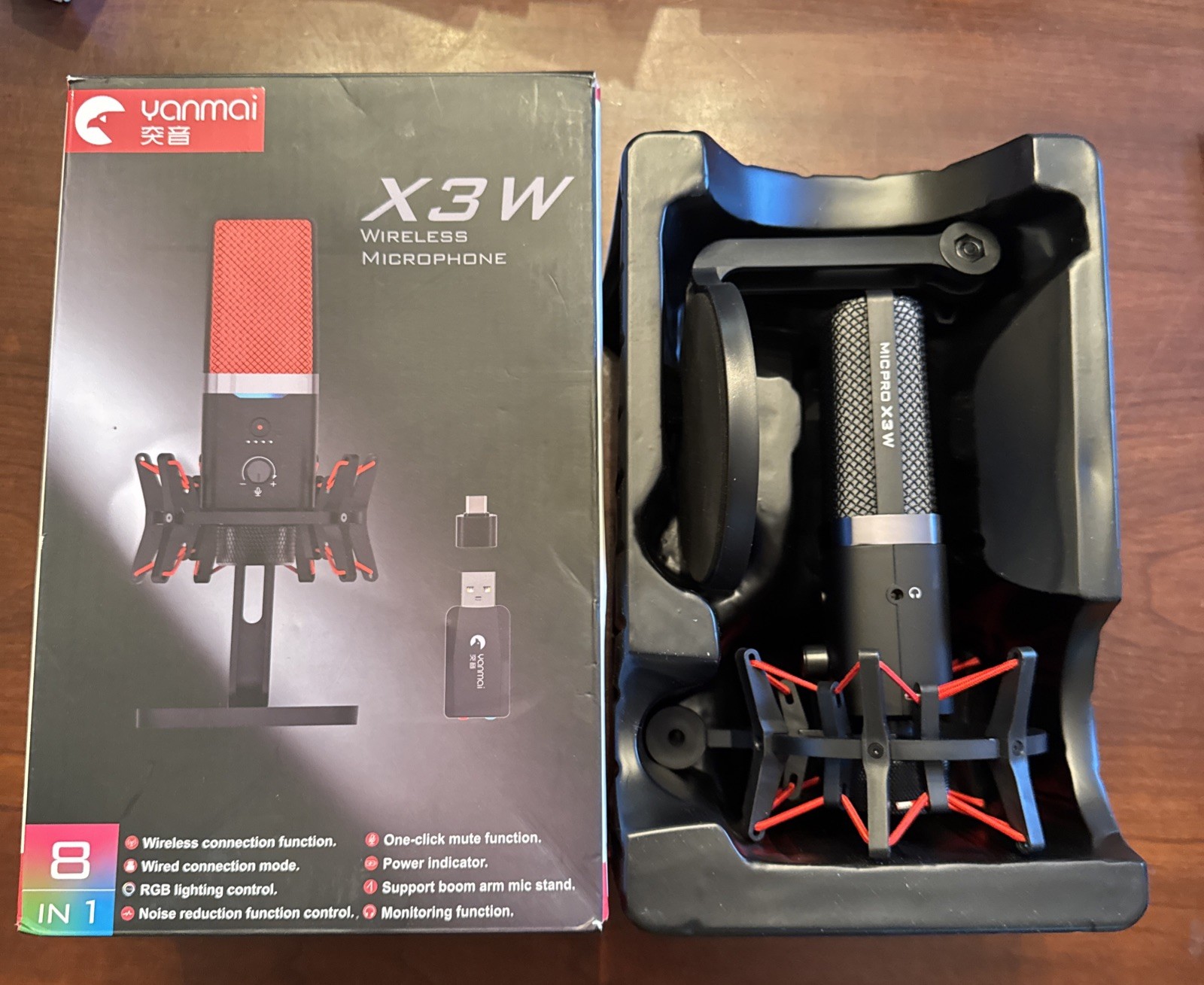 Yanmai X3W Wireless Microphone USB Gaming Studio Missing Wireless Adapter Usable