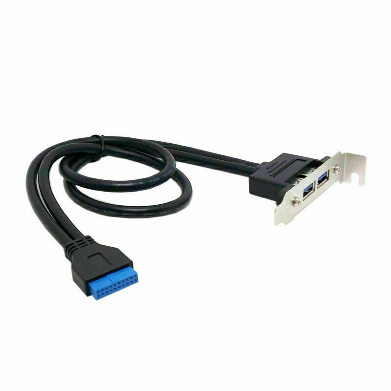 CY  Low Profile USB 3.0 2 * Female PCI panel to Motherboard 20pin cable  USB3.0