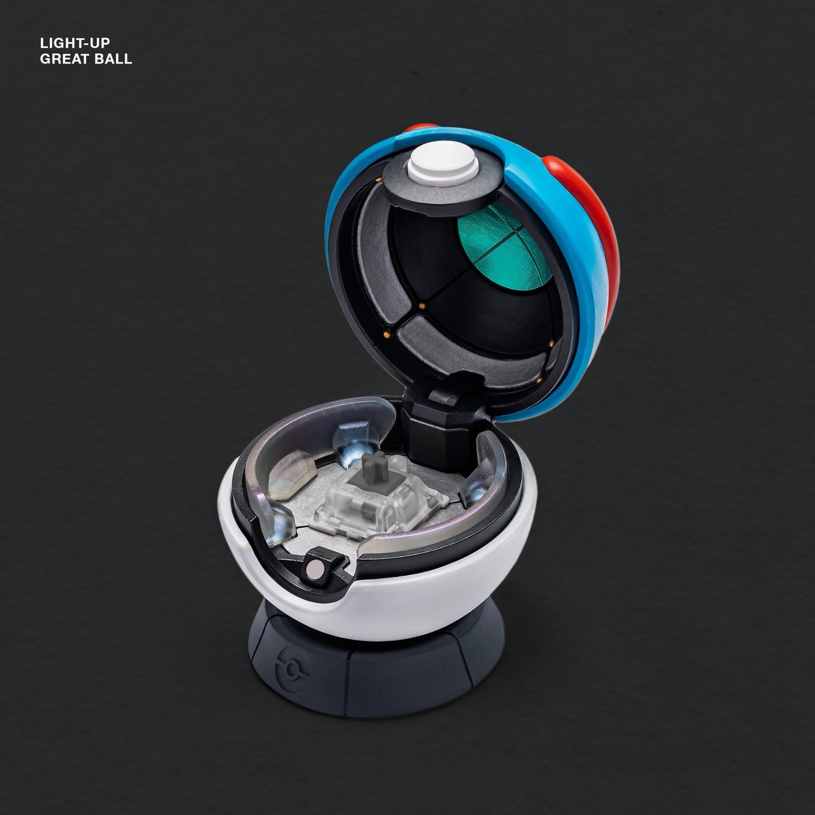 S-Craft LIGHT-UP GREAT BALL Artisan Pokemon Keycap Holder