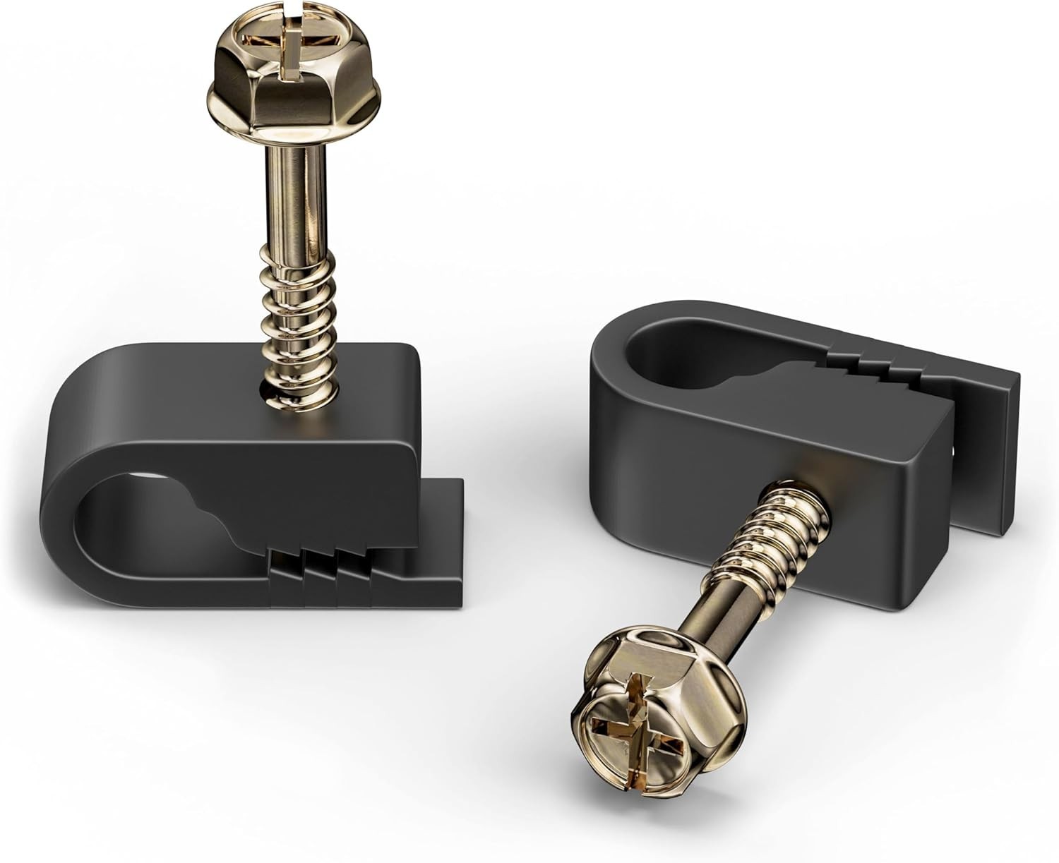 Versatile 50/100Pcs Coaxial Cable Clips with Pre-Installed Anchors for Quick Set