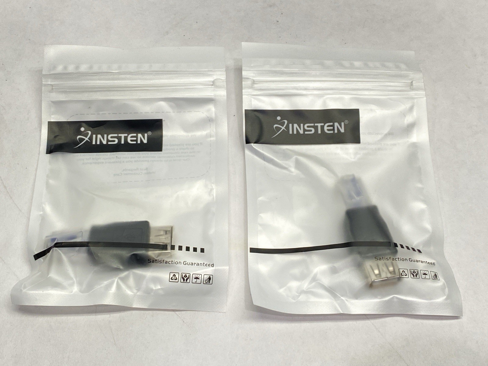 Insten POTHRJ45AD02 Male USB Type A / Male RJ45 Ethernet Connector LOT OF 2