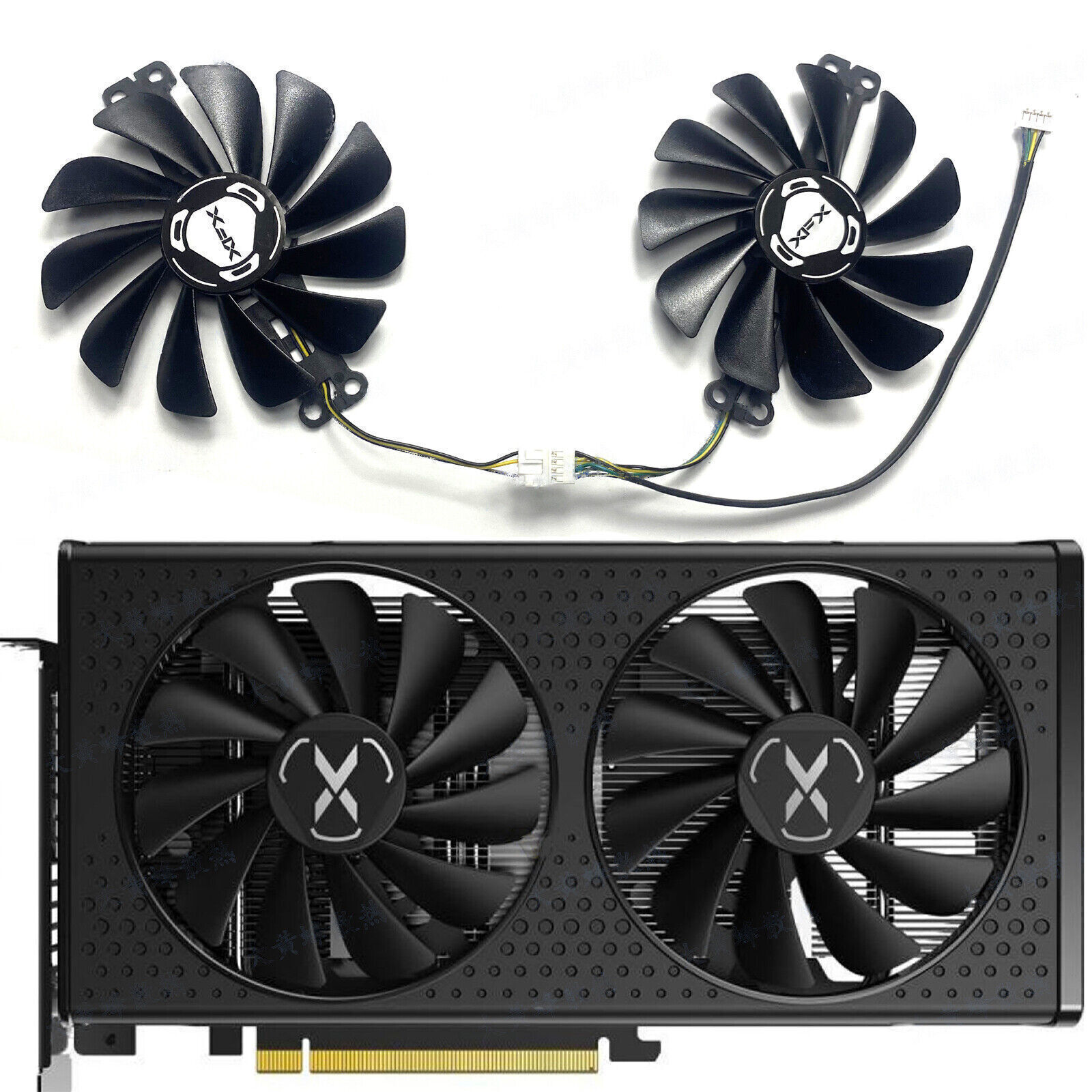 Cooling Fan Graphics Replacement Fan Part for XFX RX6600 6600XT 6650XT