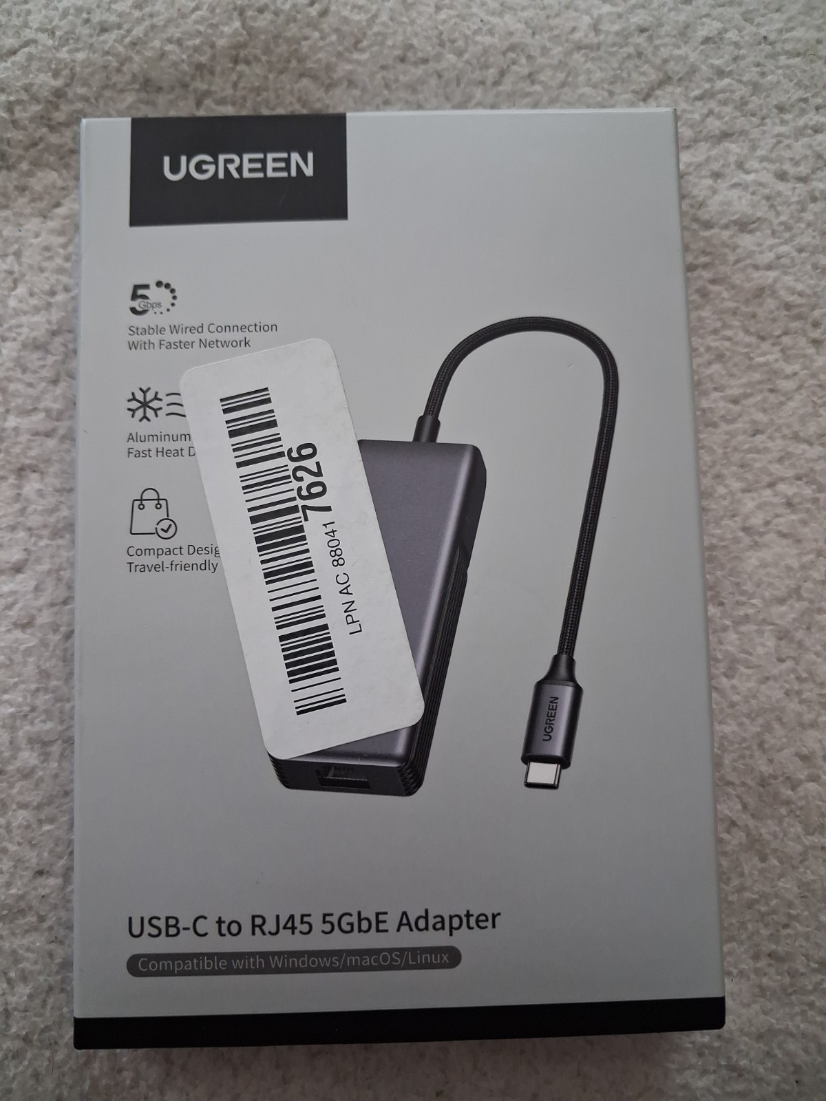 UGREEN USB-C, 5Gbps Ethernet Adapter