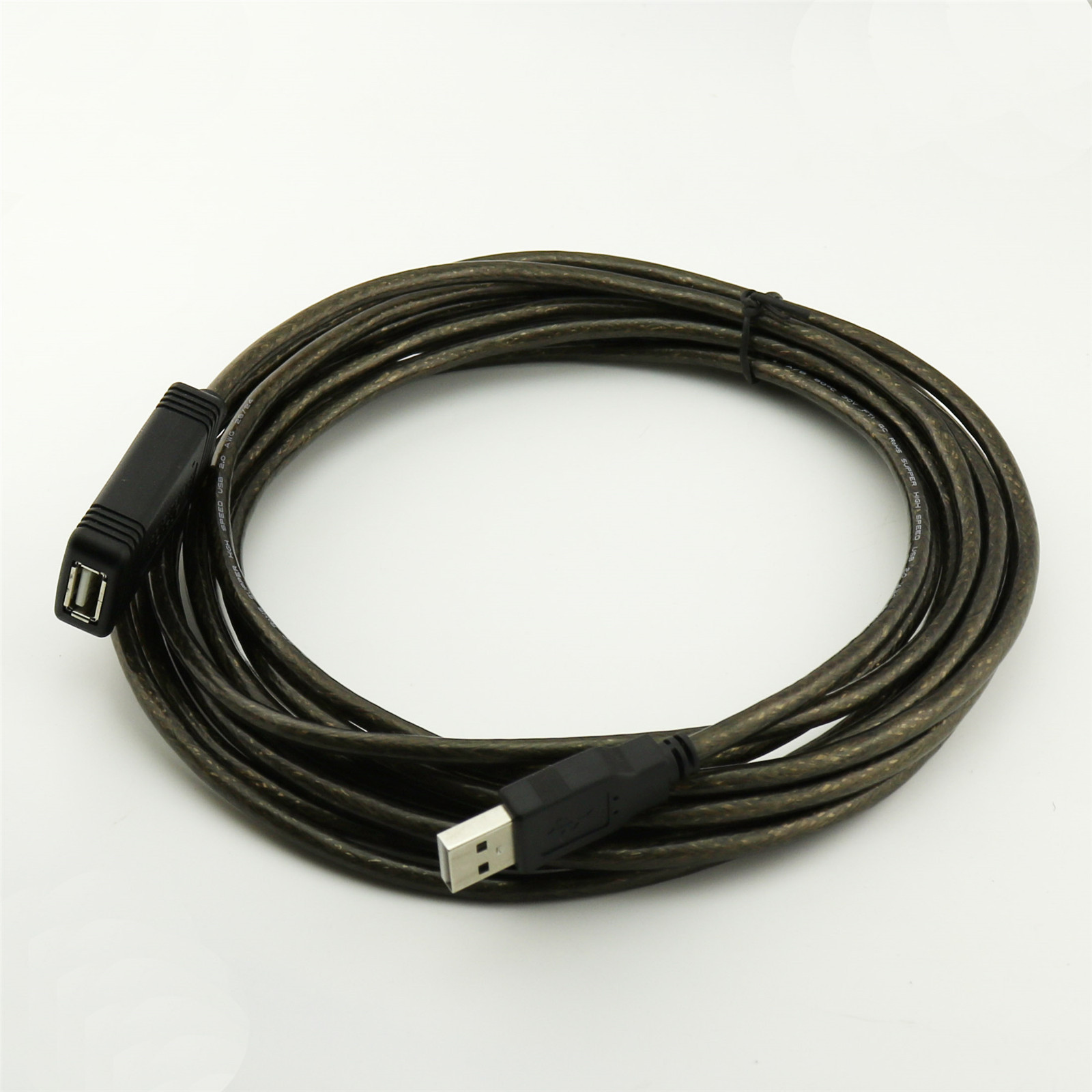 16FT 5M Active USB 2.0 Male to Female Repeater Extension Adapter Cable Laptop PC